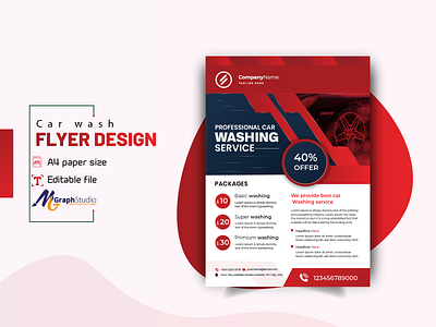 Professional Car Washing And Detailing Service Flyer Design By Mahmudul Hasan On Dribbble