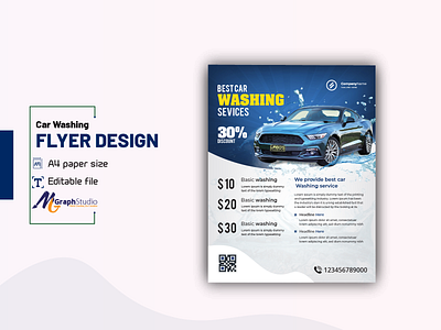 Car washing and detailing flyer design template car cleaning car washing creative cretive detailing flyer flyer template leaflet poster print materils promotional flyer