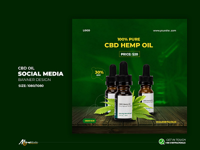 Hemp products Instagram social media design template