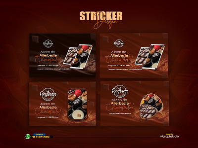 Chocolate box sticker and label design
