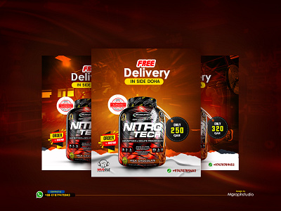 gym products promotions social media advertisement post design