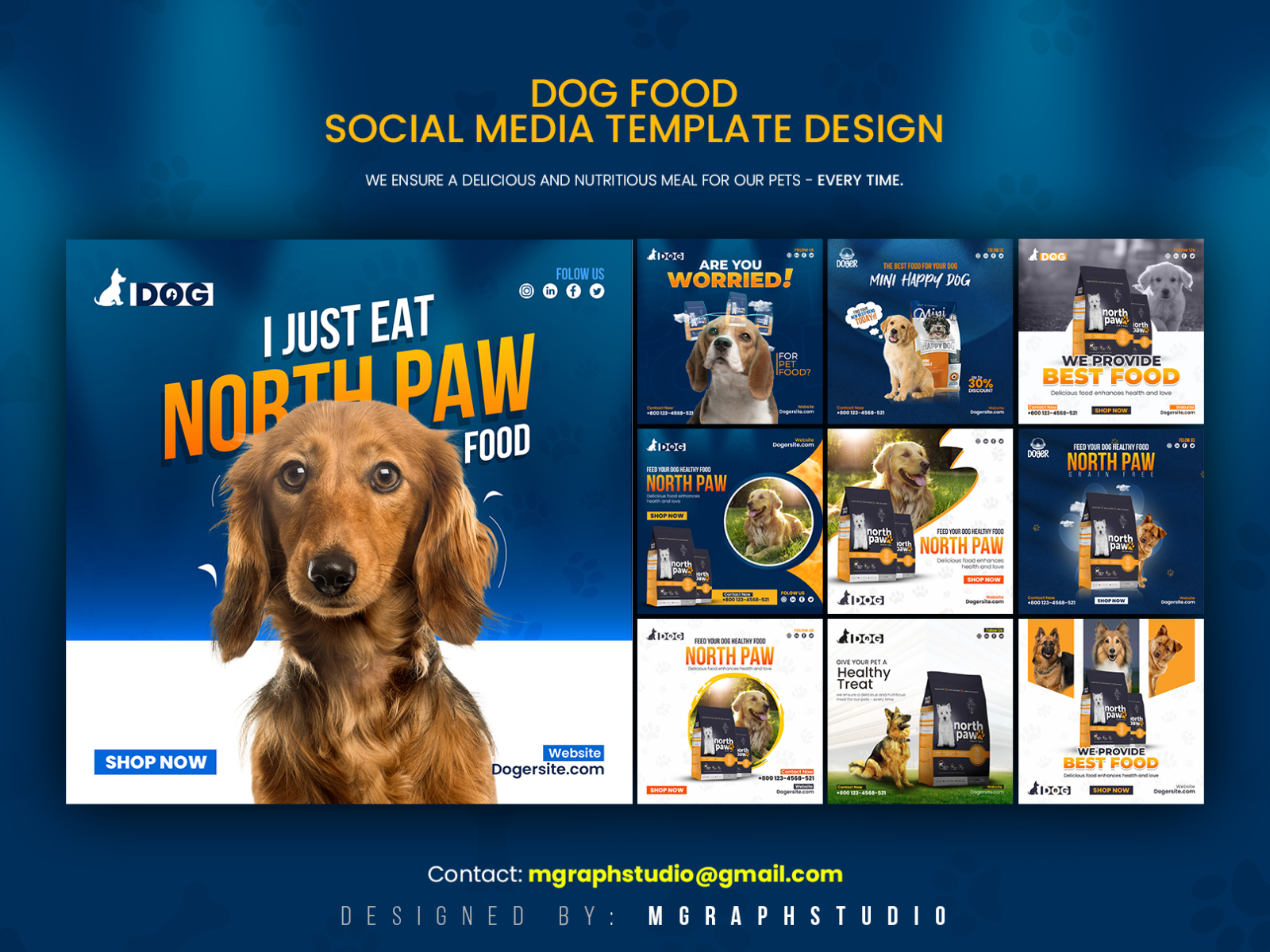 Pet food advertising social media banner design by Mahmudul Hasan