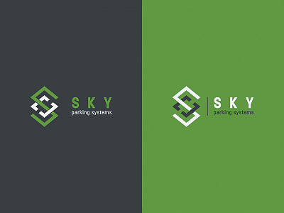 Sky Parking brand design identity logo parking systems