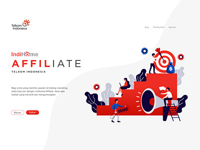 Indihome Affiliate Landing Page design illustration user interface design webdesign