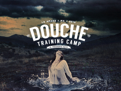 Douche Training Camp branding concepts design logo poster typography