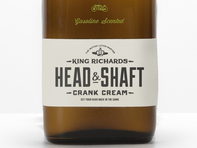 Richards Crank Cream Sqr Bottle branding concepts logo packagingdesign
