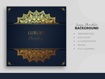 Luxury ornamental mandala design background