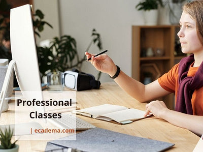 Online professional courses | ecadema branding design illustration learning platform online learning professional certification professional training vector