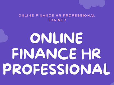 Online finance HR Professional Trainer | ecadema its time