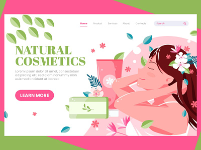 Cosmetics animation design graphic design icon illustrator typography ui ux web website