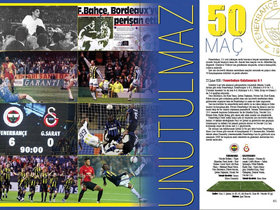 A few pages from the book I designed for Fenerbahçe SK.