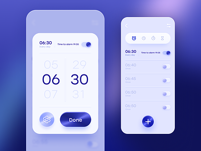 Time app clean design flat graphic design minimal mobile touchflow typography ui ux