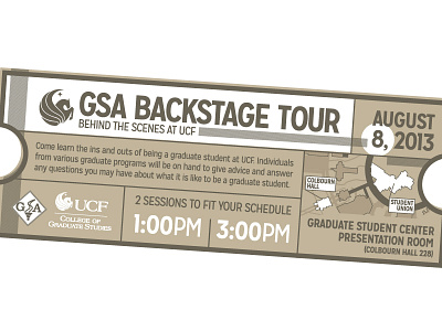 Ticket date flyer graduate studies grid gsa map overprint pegasus ticket ucf university