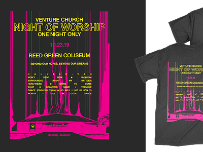 One Night Only Tee apparel church design concert illustration jesus night of worship one night only set list shirt typography
