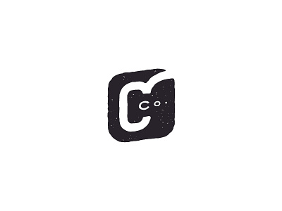 coop.co branding c co identity initial lettermark ligature logo roughen texture