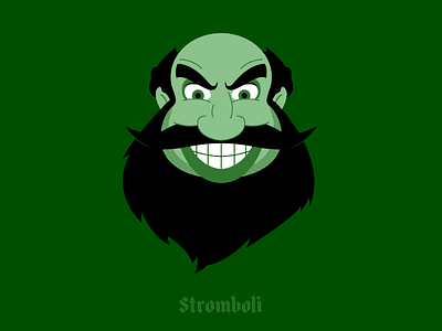 Stromboli bald beard disney evil illustration mustache pinocchio stromboli villain