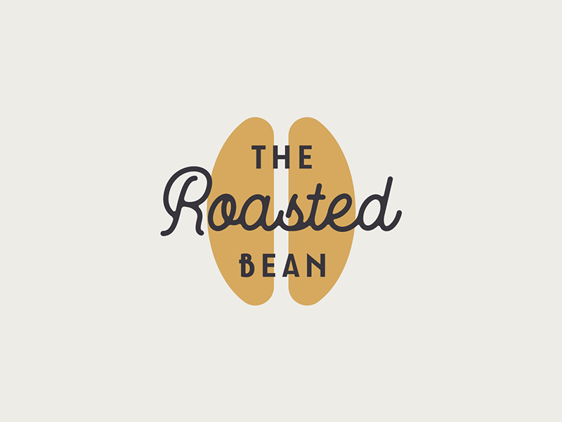 The Roasted Bean bean coffee coffehouse daily logo challenge espresso initials monoline retro