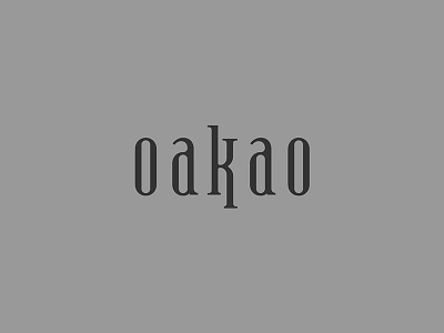 oakao brand branding daily logo challenge fashion logo serif typography wordmark