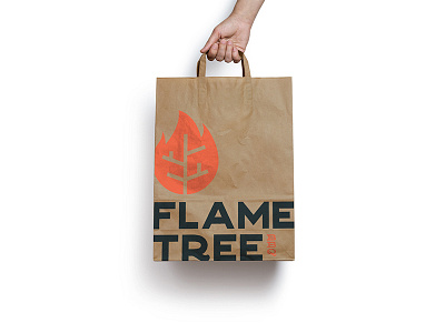 Flame Tree Takeout animal kingdom bag barbecue branding daily logo challenge disney fire flame tree food logo rebrand