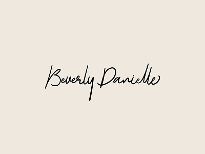 Beverly Danielle blog daily logo challenge handwritten illustrator lettering logo name typography vector