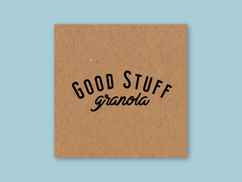 Good Stuff Granola cardboard daily logo challenge good stuff granola like logo monoline thumbs up