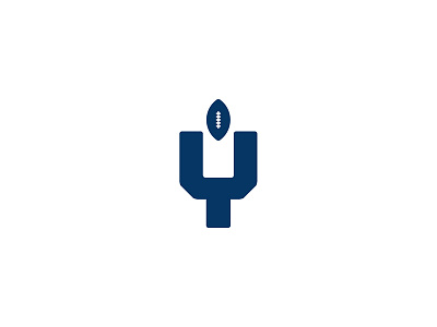BYU brigham young byu college daily logo challenge football goal posts letter logo mormon university y