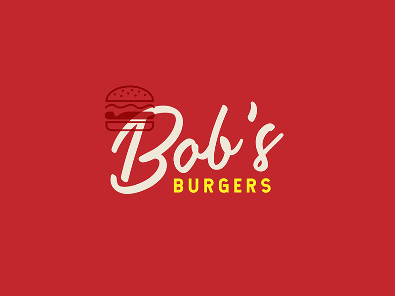 Bob's Burgers badge burger burgers daily logo challenge logo pun retro stamp tv show wonder wharf
