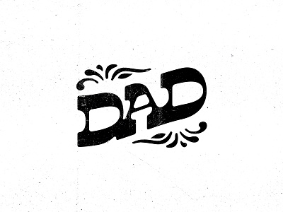 DAD buffon dad father lost type retro texture typography