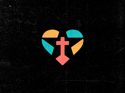 Superstar 70s concept cross graveyard heart jesus christ superstar logo negative space shape star texture