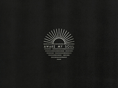 AWAKE MY SOUL badge circle lyrics mumford and sons quote sun sun logo symmetry texture typography water