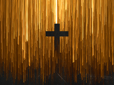 RESURRECTING church design cross distressed jesus lights long exposure worship