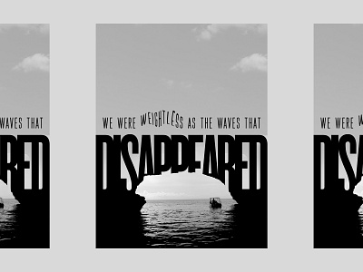 NORTHERN LIGHTS boat cave death cab for cutie disappear music poster type typography unsplash water