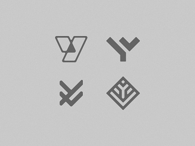 YV branding icon lettermark letters logos mississippi monogram rejects v y