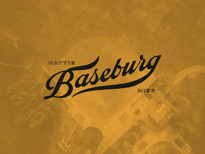 BASEBURG baseball hattiesburg lettering mississippi script south sports typography