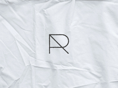 RA branding fabric icon lettermark ligature logo monogram monoline ra textile texture typography