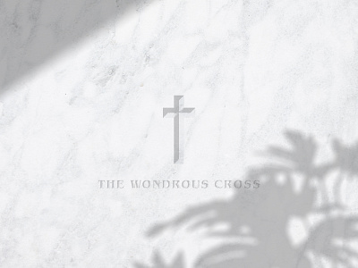 THE WONDROUS CROSS church design cross engraved jesus marble shadow texture