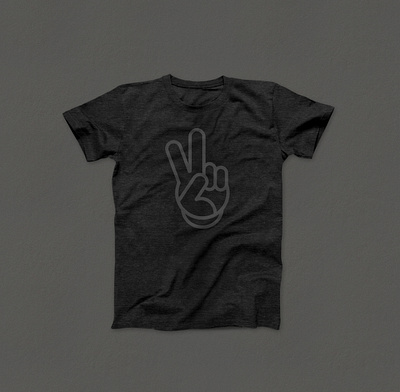 PEACE apparel fingers hand illustration peace peace sign shirt