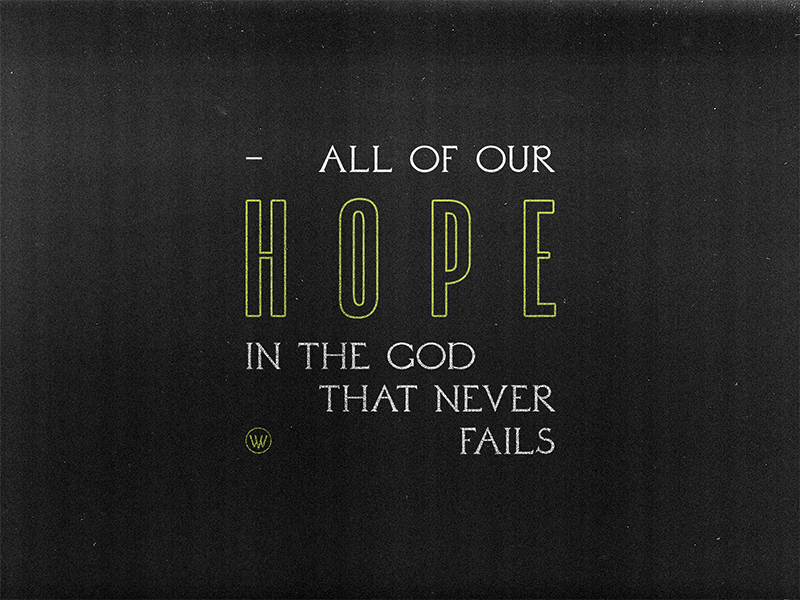 THE GOD WHO NEVER FAILS animation church design jesus lyrics song typography worship