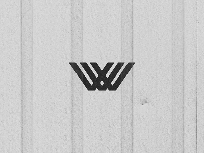 WV corporation icon industrial initials letters logo metal monogram texture