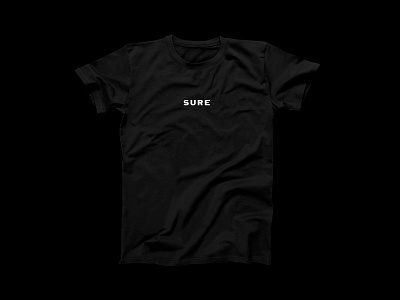 SURT apparel black motto retro shirt sure tag typography