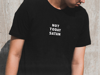 NOT TODAY SATAN apparel church design jesus mockup retro shirt tee typography vintage