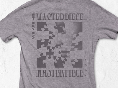 MASTERPIECE apparel design checkerboard church clothing fixion jesus masterpiece puzzle shirt typography