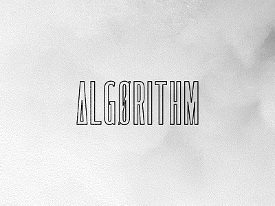 ALGORITHM algorithm font instagram outline stroke text texture type typography