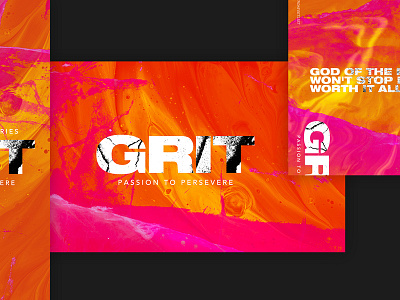 GRIT blending branding church church design jesus logo message series texture typography