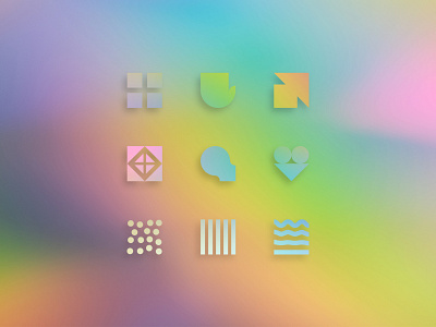 ENNEAGRAM SYMBOLS arrows enneagram gradient icons logos personality rainbow symbols types