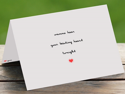 Beating Heart Greeting Card beautiful card clean design greetings heart love minimal red typography