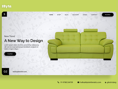 Sofa Banner Design app design flat ui ux web website