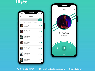 Music Screens by iByte Infomatics on Dribbble