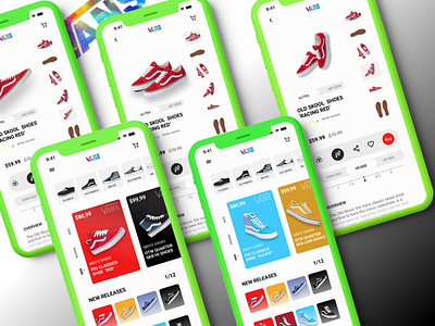 VANS SNEAKER STORE APP design inspiration mobile app design shoe store app shopping sneaker ui uiux