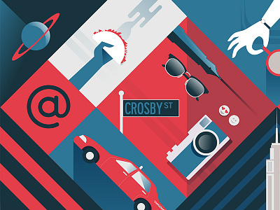 5 Crosby agency art blue creative agency design illustration illustrator new york red vector